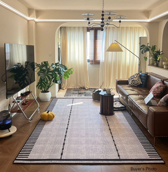 Unique Modern Rugs for Dining Room, Large Abstract Geometric Modern Rugs, Bedroom Modern Rugs, Living Room Contemporary Modern Rugs-Grace Painting Crafts