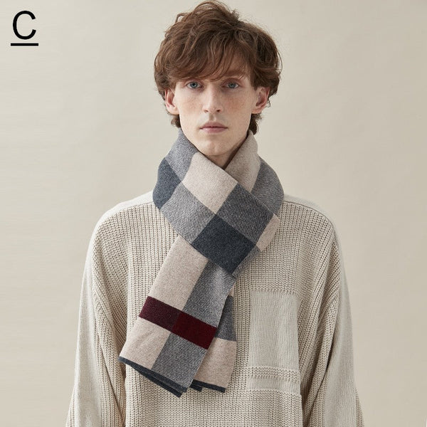 Thick Wool Scarf, Men's Winter Scarf, Men's Wool Scarf Winter, Business Wool Scarf for Gentleman, Formal Men Scarf Styles, Casual Scarf Men, Modern Fashion Scarf-Grace Painting Crafts