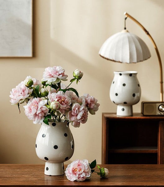 Ceramic Bud Vases, Small Flower Vases on Table, Handmade Water Holding Flower Vase, Modern Porcelain Flower Vases-Grace Painting Crafts