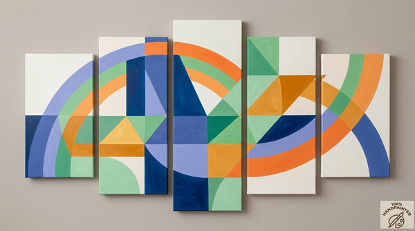 Abstract Acrylic Paintings, Original Modern Paintings, Geometric Contemporary Art, Hand Painted Canvas Art-Grace Painting Crafts