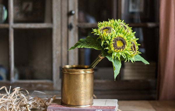 Unique Flower Arrangement for Home Decoration, A Bunch of Sunflowers, Bedroom Flower Arrangement Ideas, Beautiful Artificial Flowers for Living Room-Grace Painting Crafts