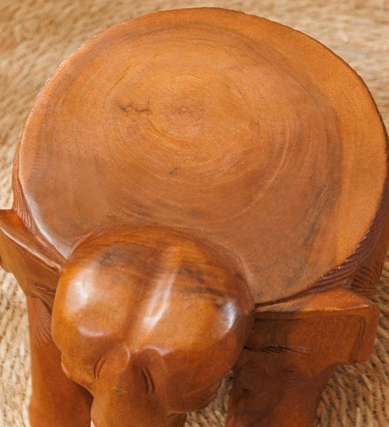 Dining Table Stool, Handmade Solid Wood low Stool, Elephant Wooden Stool, Elephant Sofa Stool, Creative Shoe-changing Stool-Grace Painting Crafts