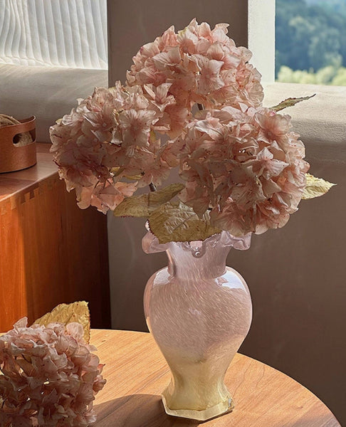 Bouquet Flower Vase, Vintage Glass Flower Vases, Creative Modern Vases for Living Room, Glass Bud Vases, Handmade Flower Vases on Table-Grace Painting Crafts