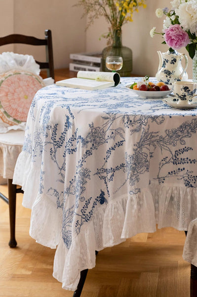 Wild Bee embroidery Tablecloth for Home Decoration, Rectangle Tablecloth for Dining Room Table, Square Tablecloth for Round Table-Grace Painting Crafts