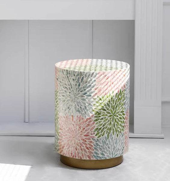Unique Small End Table, Contemporary Small Sofa Side Table, Portable Casual Side Table, Creative Coffee Table, Shell Small Side Table-Grace Painting Crafts