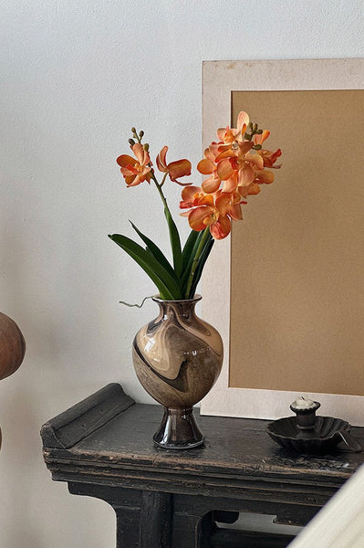 Vintage Glass Flower Vases, Water Holding Flower Vases, Handmade Glass Bud Vases, Flower Vases on Table-Grace Painting Crafts