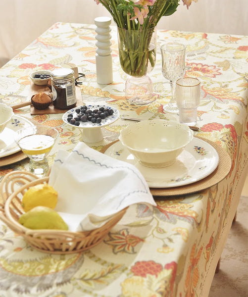 Extra Large Rectangle Tablecloth for Dining Room Table, Country Farmhouse Tablecloth, Square Tablecloth for Round Table, Rustic Table Covers for Kitchen-Grace Painting Crafts
