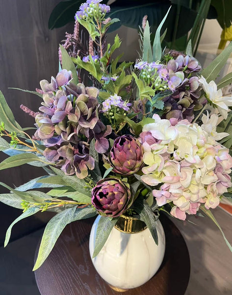 Large Bunch of Flowers Arrangement, Faux Silk Floral Table Centerpiece, Creative Flower Arrangement Ideas for Interior Design, Modern Artificial Floral Arrangement-Grace Painting Crafts