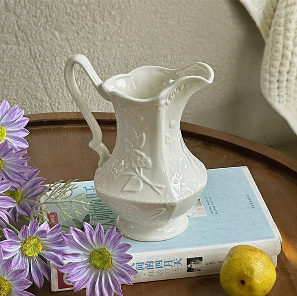Small Flower Vases on Table, Rustic Porcelain Flower Vases, Ceramic Bud Vases, Handmade Water Holding Flower Vases-Grace Painting Crafts