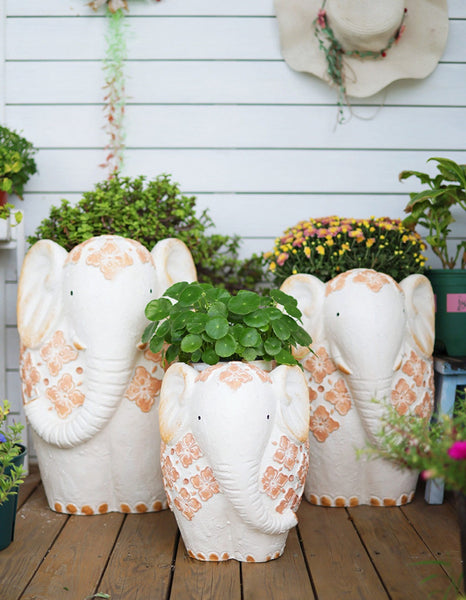 large elephant plant pot Villa Outdoor Garden Flower Pots, Oversized Modern Garden Flower Pot, – Grace Painting Crafts