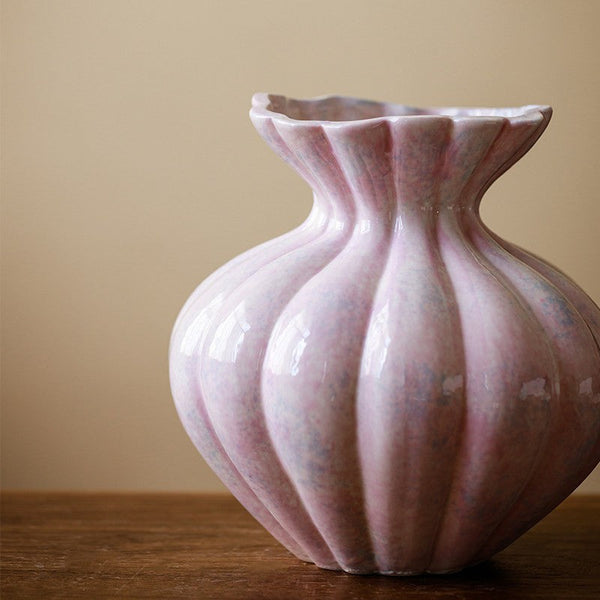 Modern Flower Vase Centerpiece on Table, Handmade Water Holding Flower Vases, Porcelain Flower Vases, Ceramic Bouquet Vases-Grace Painting Crafts