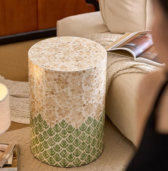 Creative Coffee Table, Contemporary Side Table, Small End Table, Portable Casual Side Table, Shell Small Sofa Side Table, Modern Side Table, Contemporary Bedside Table, Bedside Small Side Table-Grace Painting Crafts