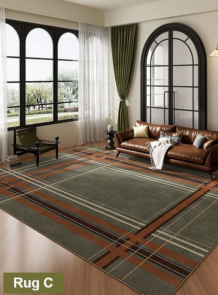 Unique Modern Rugs for Bedroom, Mid Century Modern Rugs, Colorful Geometric Rugs for Dining Room, Colorful Absract Rugs for Living Room-Grace Painting Crafts