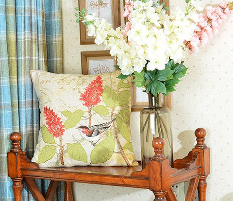 Pillows for Farmhouse, Living Room Throw Pillows, Decorative Sofa Pillows, Bird Throw Pillows, Embroidery Throw Pillows, Rustic Pillows for Couch-Grace Painting Crafts