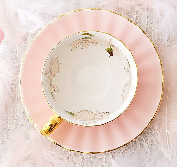 Beautiful British Tea Cups, Unique Traditional Afternoon Tea Cup and Saucer, Elegant Ceramic Coffee Cups, Royal Porcelain Tea Cup Set-Grace Painting Crafts