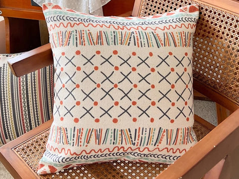 Geometric Modern Pillow Covers, Oriental Square Pillows for Couch, Decorative Throw Pillows for Dining Room, Bohemian Decorative Sofa Pillows-Grace Painting Crafts