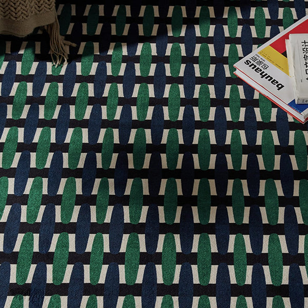 Abstract Contemporary Round Rugs under Chairs, Mid Century Circular Rugs for Bedroom, Modern Rugs for Dining Room, Geometric Modern Rugs for Living Room-Grace Painting Crafts