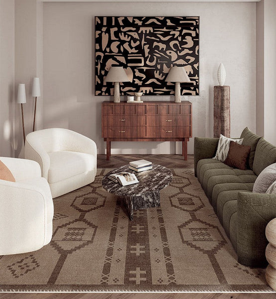 Large Contemporary Area Rugs for Dining Room, Modern Rugs for Living Room, Mid Century Area Rugs for Bedroom-Grace Painting Crafts