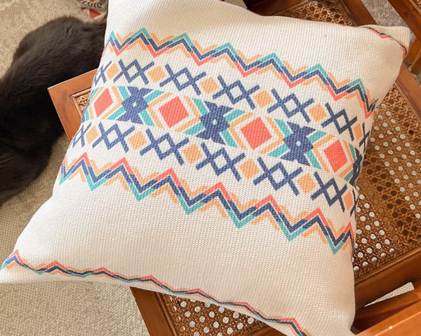 Decorative Throw Pillows for Dining Room, Oriental Square Pillows for Couch, Geometric Modern Pillow Covers, Bohemian Decorative Sofa Pillows-Grace Painting Crafts