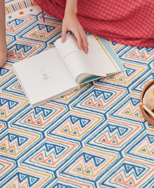 Abstract Contemporary Round Rugs for Dining Room, Circular Modern Rugs for Bathroom, Geometric Modern Rug Ideas for Living Room, Modern Rugs for Children's Room-Grace Painting Crafts