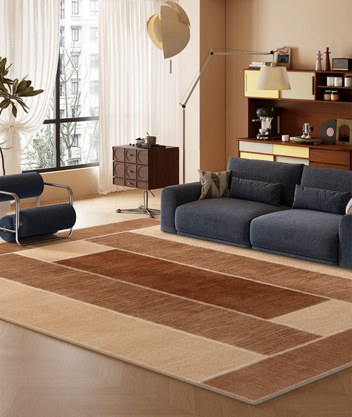 Abstract Modern Carpets for Living Room, Modern Rugs for Dining Room, Contemporary Rugs for Bedroom, Mid Century Modern Rugs Next to Bed-Grace Painting Crafts