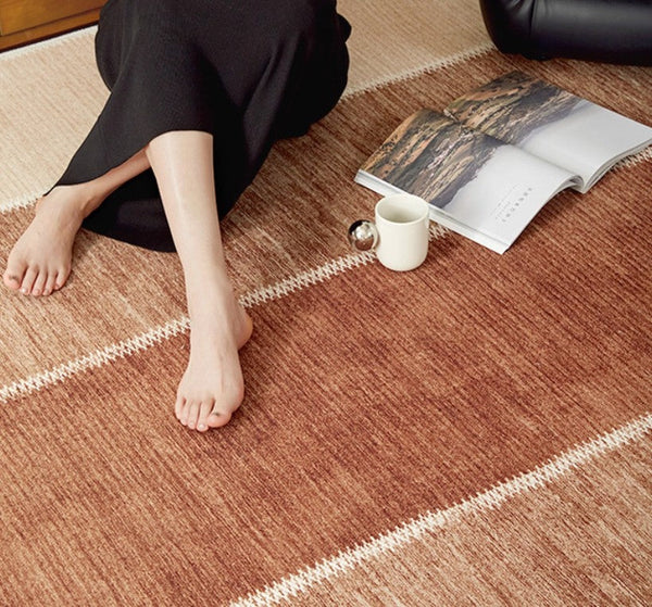 Abstract Modern Carpets for Living Room, Modern Rugs for Dining Room, Contemporary Rugs for Bedroom, Mid Century Modern Rugs Next to Bed-Grace Painting Crafts