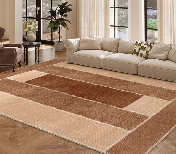 Abstract Modern Carpets for Living Room, Modern Rugs for Dining Room, Contemporary Rugs for Bedroom, Mid Century Modern Rugs Next to Bed-Grace Painting Crafts