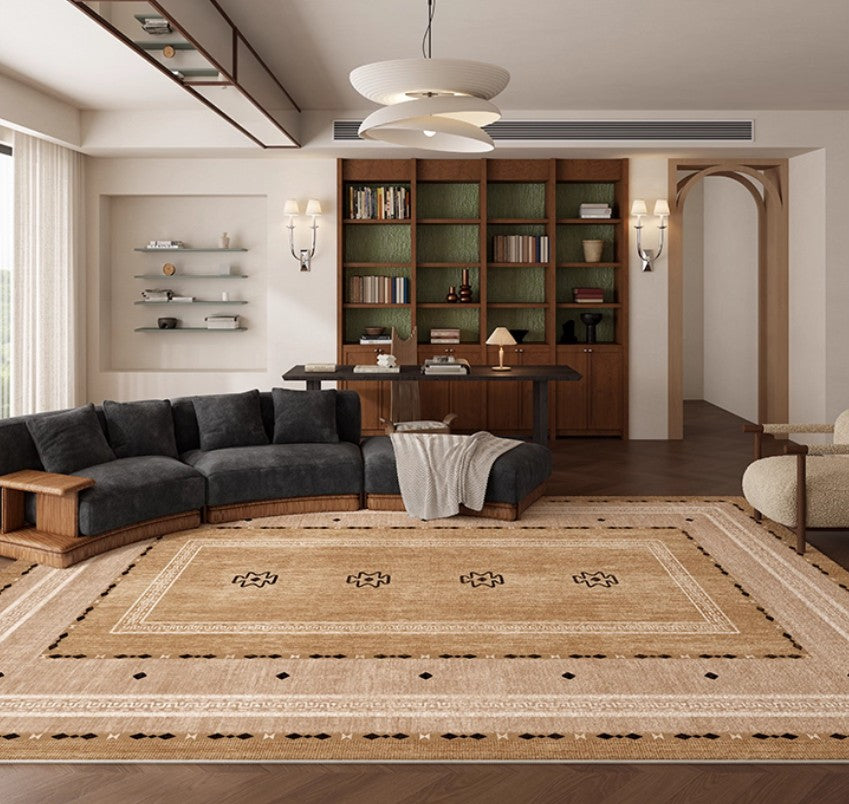 Contemporary Rugs For Bedroom, Mid Century Modern Rugs, Soft Neutral Living Room Carpet