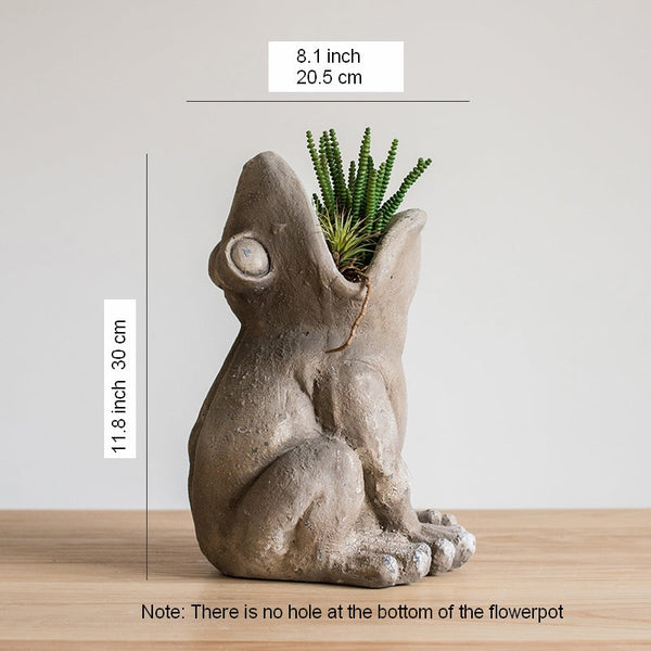 Frog Flowerpot for Garden Decoration, Beautiful Cute Frog Statues, Garden Animal Statues, Unique Modern Garden Sculptures, Creative Villa Outdoor Gardening Ideas-Grace Painting Crafts
