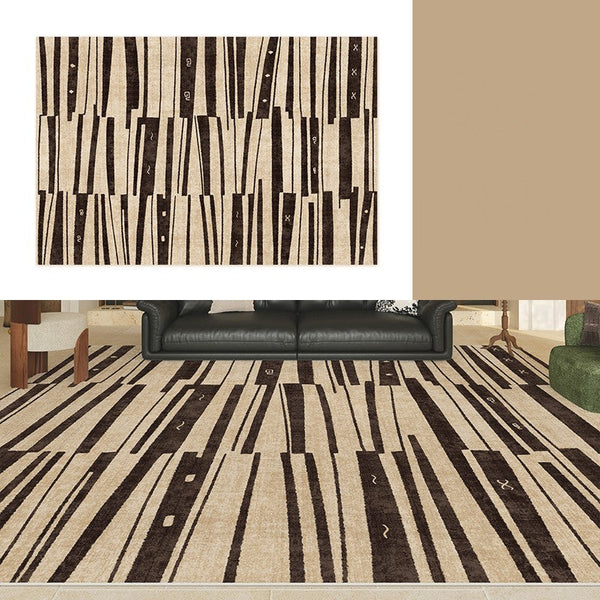 Contemporary Abstract Rugs Next to Bed, Modern Rugs under Dining Room Table, Geometric Modern Carpets for Office, Large Modern Rugs for Living Room-Grace Painting Crafts