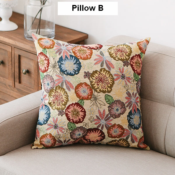Large Decorative Throw Pillows, Bohemian Decorative Sofa Pillows, Geometric Pattern Chenille Throw Pillow for Living Room-Grace Painting Crafts