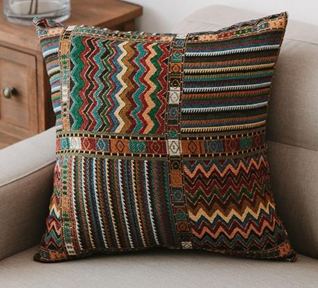 Large Decorative Throw Pillows, Bohemian Decorative Sofa Pillows, Geometric Pattern Chenille Throw Pillow for Living Room-Grace Painting Crafts