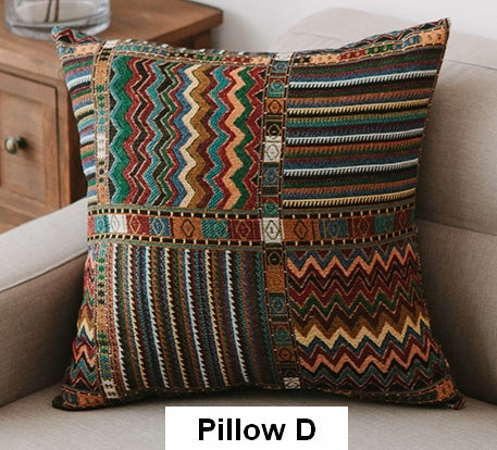 Large Decorative Throw Pillows, Bohemian Decorative Sofa Pillows, Geometric Pattern Chenille Throw Pillow for Living Room-Grace Painting Crafts
