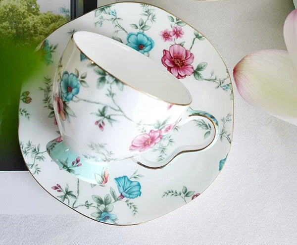 Vintage Tea Cup Set, British Tea Cup with Saucer, Coffee Cup in Gift Box, Porcelain Tea cups, Elegant Coffee Cup, Porcelain Coffee Cups, Afternoon Tea Cup with Saucer Set-Grace Painting Crafts