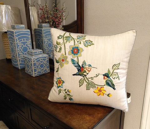 Living Room Throw Pillows, Decorative Sofa Pillows, Bird Throw Pillows, Pillows for Farmhouse, Bedroom Throw Pillows, Rustic Pillows for Couch-Grace Painting Crafts