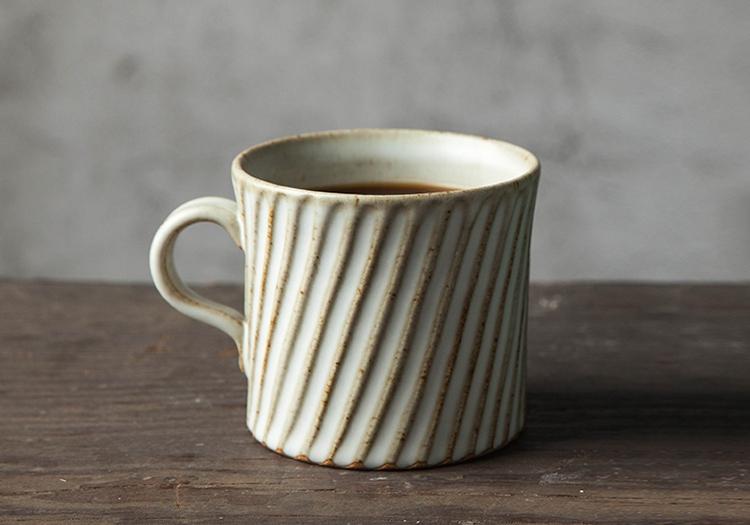 Handmade Pottery Coffee Cup, Cappuccino Coffee Mug, Large Capacity Coffee Cup, Pottery Tea Cup-Grace Painting Crafts