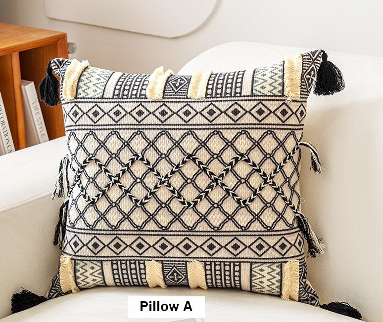Decorative Throw Pillows for Couch, Geometric Modern Pillow Covers, Oriental Square Pillows for Bedroom, Bohemian Decorative Sofa Pillows-Grace Painting Crafts