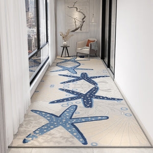 Abstract Modern Long Hallway Runners, Long Narrow Runner Rugs, Entrance Hallway Runners, Entryway Runner Rug Ideas, Kitchen Runner Rugs-Grace Painting Crafts