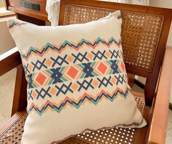 Decorative Throw Pillows for Dining Room, Oriental Square Pillows for Couch, Geometric Modern Pillow Covers, Bohemian Decorative Sofa Pillows-Grace Painting Crafts