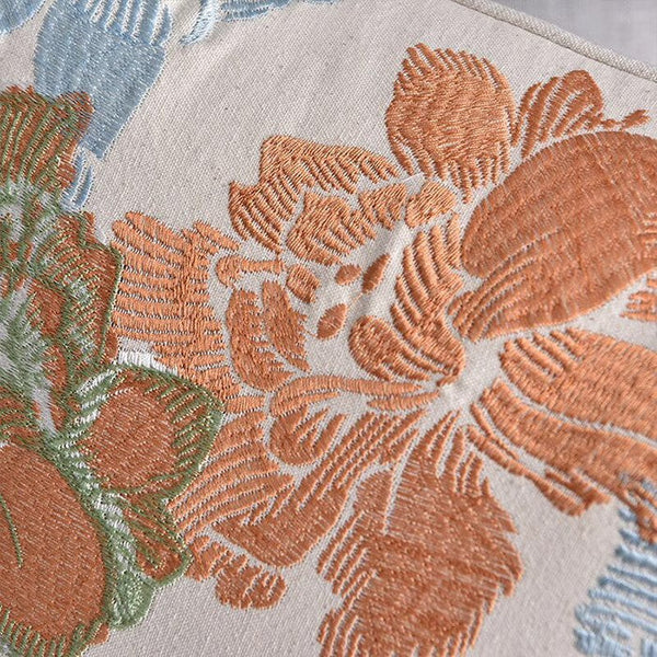 Decorative Sofa Pillows for Couch, Embroider Flower Cotton Pillow Covers, Cotton Flower Decorative Pillows, Farmhouse Decorative Pillows-Grace Painting Crafts