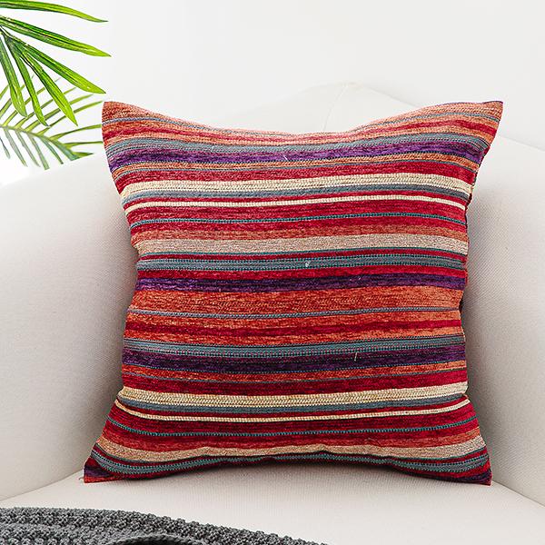 Extra Large Geometric Pattern Chenille Throw Pillows, Oriental Throw Pillow for Couch, Bohemian Decorative Sofa Pillows-Grace Painting Crafts