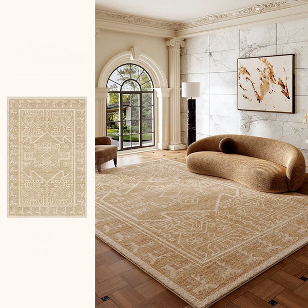 Large Modern Rugs under Dining Room Table, Contemporary Abstract Rugs Next to Bed, Geometric Modern Carpets for Office, Vintage Soft Turkish Rug for Living Room-Grace Painting Crafts