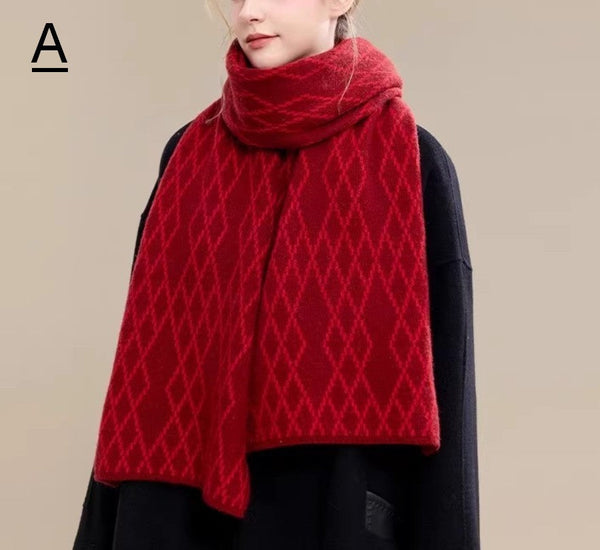 Elegant Wool Scarves, Warm Winter Scarf, Cold Weather Scarf, Fashion Scarf, Christmas Gifts for Her, Holiday Scarf, Winter Wool Scarf, Soft Cashmere Scarf for Women-Grace Painting Crafts