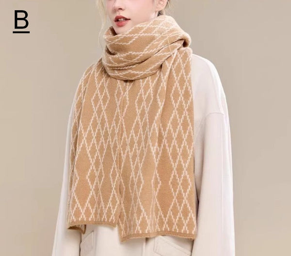 Elegant Wool Scarves, Warm Winter Scarf, Cold Weather Scarf, Fashion Scarf, Christmas Gifts for Her, Holiday Scarf, Winter Wool Scarf, Soft Cashmere Scarf for Women-Grace Painting Crafts