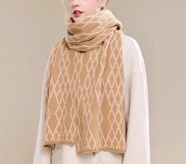 Winter Wool Scarf, Soft Cashmere Scarf for Women, Elegant Wool Scarves, Warm Winter Scarf, Cold Weather Scarf, Fashion Scarf, Christmas Gifts for Her, Holiday Scarf-Grace Painting Crafts