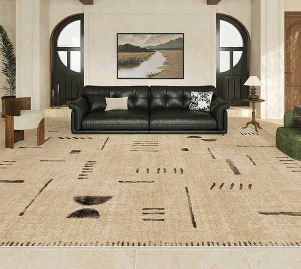 Modern Rugs under Dining Room Table, Contemporary Abstract Rugs Next to Bed, Geometric Modern Carpets for Office, Large Modern Rugs for Living Room-Grace Painting Crafts