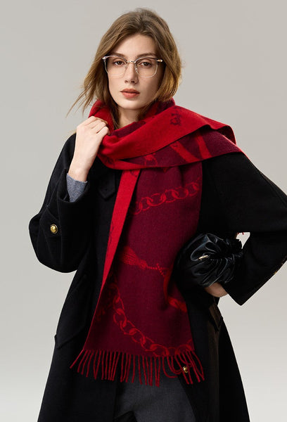 Modern Wool Scarf, Warm Winter Scarf, Holiday Women Scarf, Christmas Gifts for Her, Cold Weather Scarf, Fashion Scarf, Soft Cashmere Scarf for Girls, Elegant Designer Scarf-Grace Painting Crafts