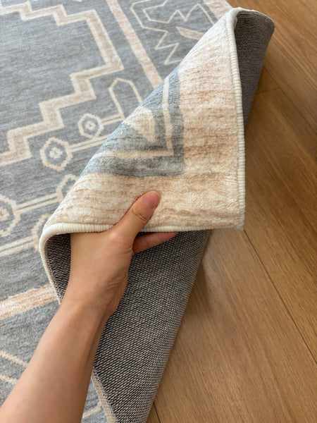 Contemporary Abstract Rugs Next to Bed, Geometric Modern Carpets for Office, Vintage Soft Turkish Rug for Living Room, Large Modern Rugs under Dining Room Table-Grace Painting Crafts