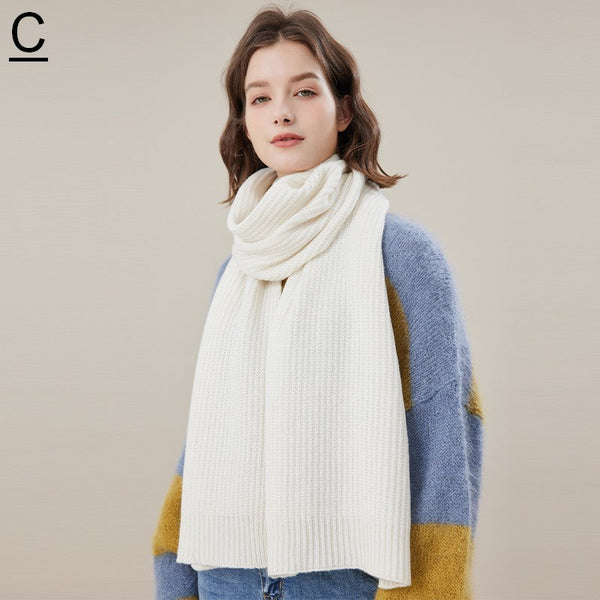 Warm Winter Scarf, Soft Cashmere Scarf for Women, Casual Scarf for Women, Cold Weather Scarf, Fashion Designer Scarf, Green White Grey Wool Scarf for Women-Grace Painting Crafts