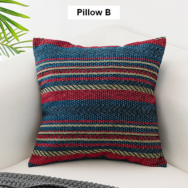 Unique Bohemian Decorative Sofa Pillows, Extra Large Geometric Pattern Chenille Throw Pillows, Oriental Throw Pillow for Couch-Grace Painting Crafts